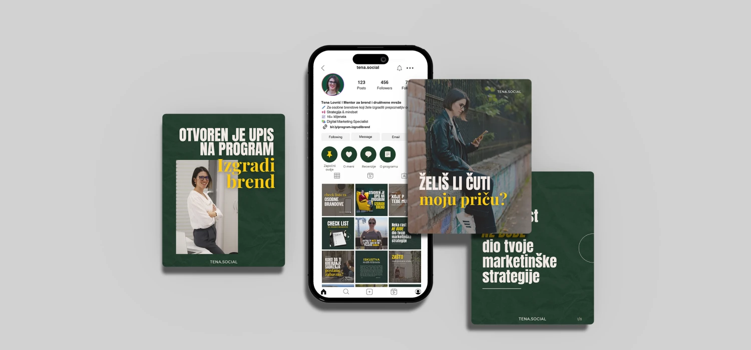 Dizajn i optimizacija Instagram profila Creativa Hub Rijeka