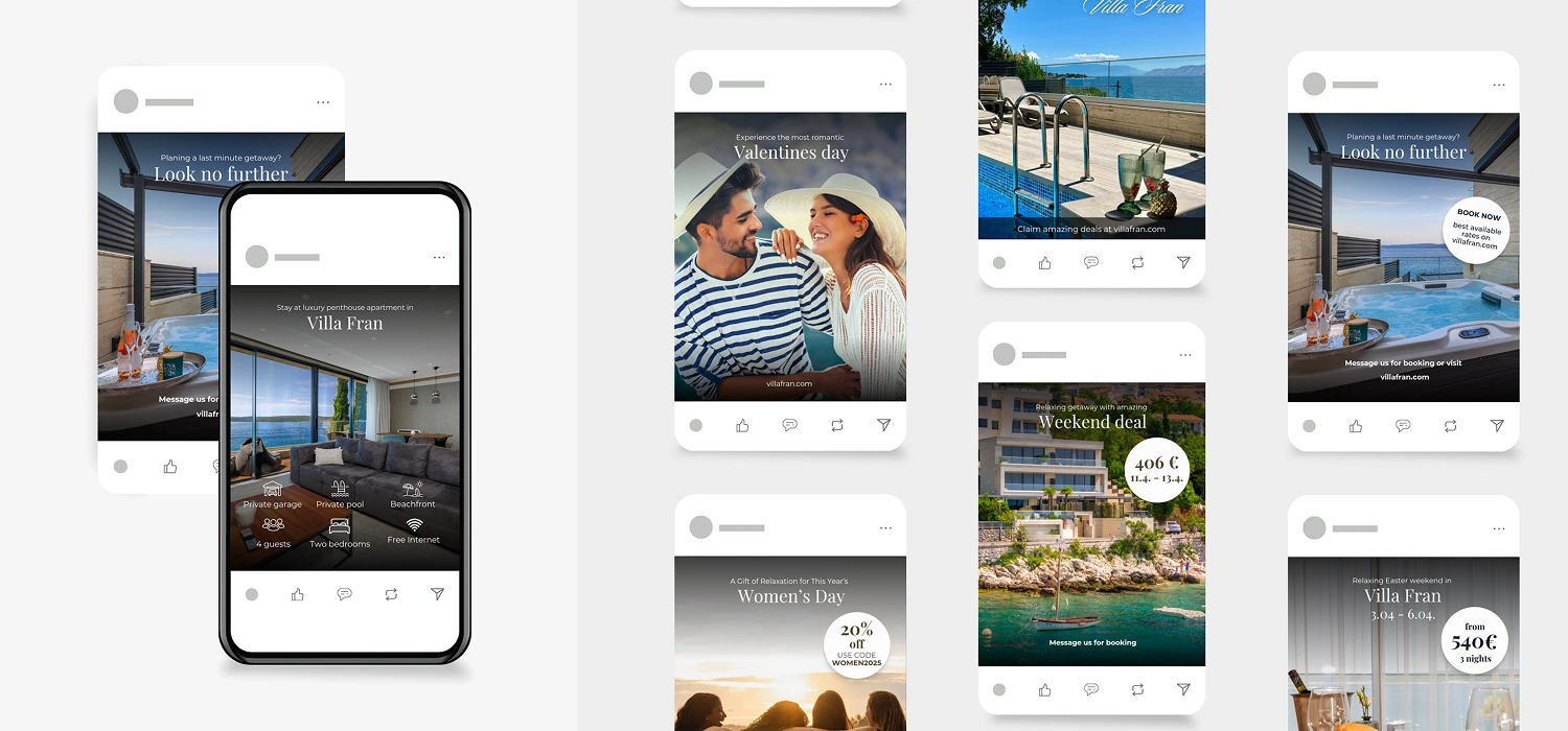 Dizajn Instagram objava, Storyja i Reels covera Creativa Hub Rijeka